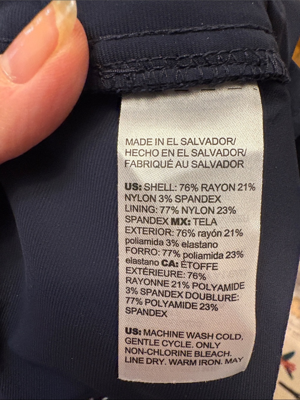 NWT Chico's 1 Brigitte Duchess Blue Slim Ankle Pull-On Pants - Picture 4 of 4